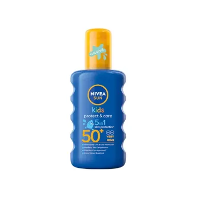 NIVEA SUN KIDS COLOURED PROTECT & CARE OCHRONA PRZECIWSŁONECZNA SPRAY DLA DZIECI SPF50+ 200ML