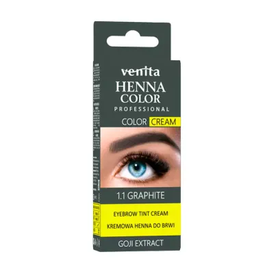 VENITA HENNA COLOR HENNA DO BRWI W KREMIE 1.1 GRAPHITE 15G + 15G