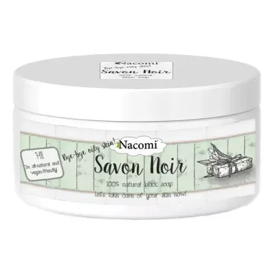 NACOMI MYDŁO CZARNE SAVON NOIR 100% NATURALNE 120G