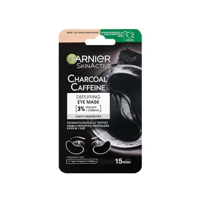 GARNIER SKIN NATURALS CHARCOAL CAFFEINE PŁATKI POD OCZY 5G