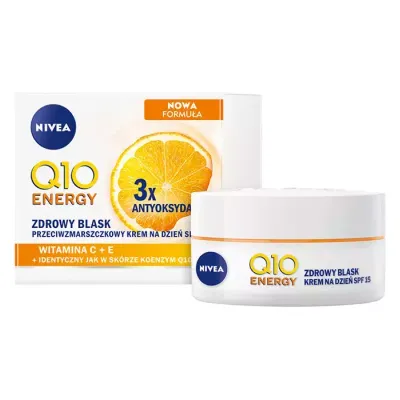 NIVEA Q10 ENERGY KREM PRZECIWZMARSZCZKOWY ZDROWY BLASK SPF15 50ML