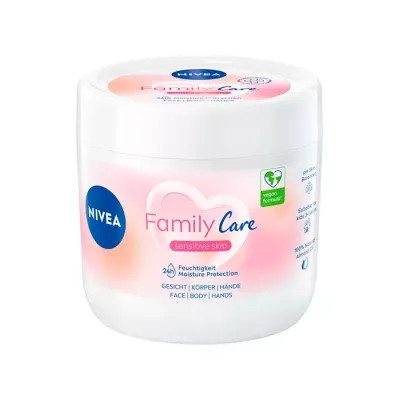 NIVEA FAMILY CARE LEKKI NAWILŻAJĄCY KREM DO CIAŁA, TWARZY I DŁONI 450ML