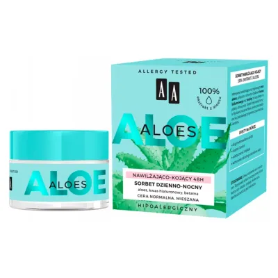 AA ALOES NAWILŻAJĄCO-KOJĄCY SORBET DZIENNO-NOCNY 50ML