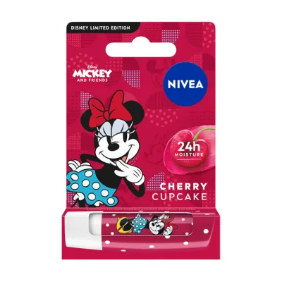 NIVEA DISNEY MICKEY AND FRIENDS POMADKA OCHRONNA DO UST CHERRY CUPCAKE 4,8G