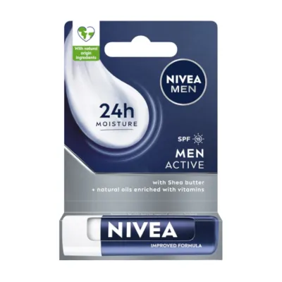 NIVEA FOR MEN ACTIVE PIELĘGNUJĄCA POMADKA DO UST SPF15 4,8ML