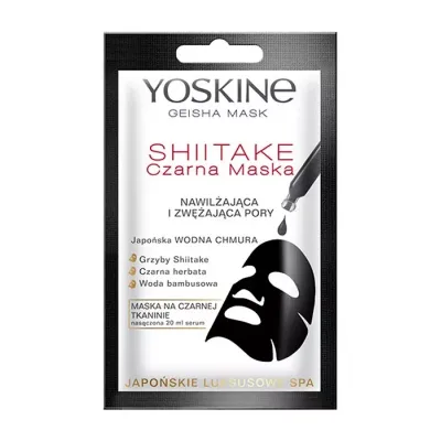 YOSKINE GEISHA MASK SHIITAKE CZARNA MASKA NAWILŻAJĄCA 20ML