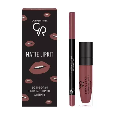 GOLDEN ROSE MATTE LIPKIT ZESTAW DO MAKIJAŻU UST ROSE TAUPE