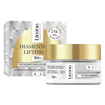 LIRENE DERMOPROGRAM DIAMENTOWY LIFTING 3D KREM ODBUDOWUJĄCY 70+ 50ML