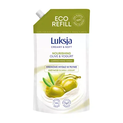 LUKSJA CREAMY & SOFT MYDŁO W PŁYNIE OLIWKA I JOGURT ZAPAS 900ML