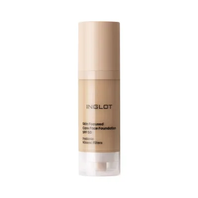 INGLOT SKIN FOCUSED CARE FACE FOUNDATION PIELĘGNACYJNY PODKŁAD DO TWARZY 308 MEDIUM OLIVE 30ML