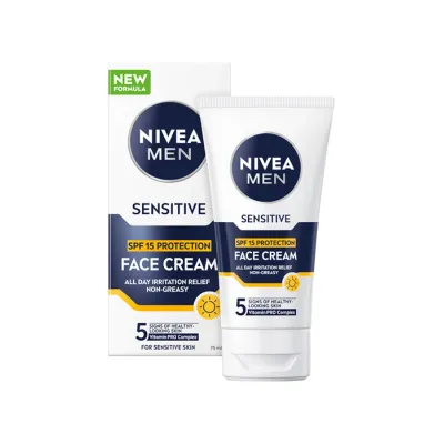 NIVEA MEN SENSITIVE OCHRONNY KREM DO TWARZY SPF15 75ML