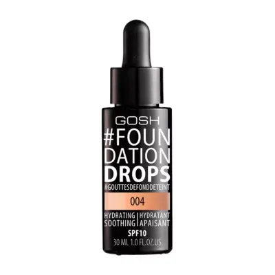 GOSH #FOUNDATION DROPS SPF10 WEGAŃSKI PODKŁAD DO TWARZY 004 NATURAL 30ML