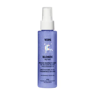 YOPE BLONDE MY HAIR ROZŚWIETLAJĄCA MGIEŁKA DO WŁOSÓW BLOND I ROZJAŚNIANYCH AMETYST 100ML