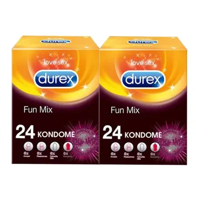 DUREX 2x FUN MIX PREZERWATYWY 24 SZTUKI