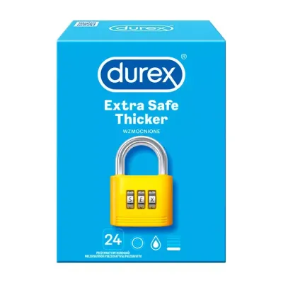 DUREX EXTRA SAFE THICKER PREZERWATYWY 24 SZTUKI