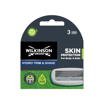 WILKINSON SWORD HYDRO TRIM & SHAVE WKŁADY DO MASZYNKI DO GOLENIA DLA MĘŻCZYZN 3 SZTUKI