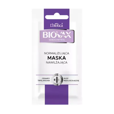 BIOVAX SEBOCONTROL NORMALIZUJĄCA MASKA NAWILŻAJĄCA DO WŁOSÓW 20ML