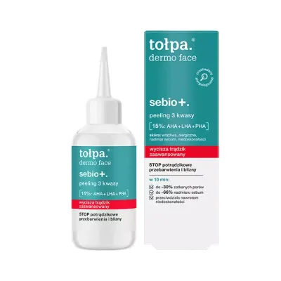 TOŁPA DERMO FACE SEBIO+ PEELING 3 KWASY AHA + LHA + PHA 50ML