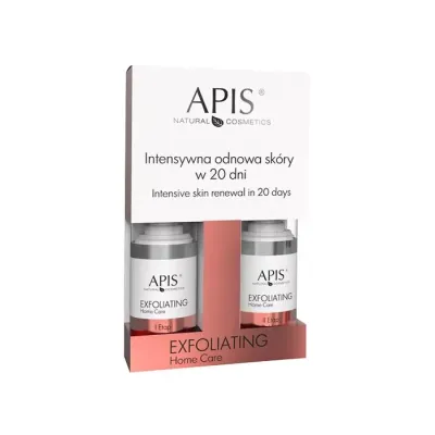 APIS EXFOLIATING HOME CARE ZABIEG INTENSYWNA ODNOWA SKÓRY EMULSJA 15ML + ŻEL 15ML