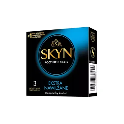 SKYN EXTRA LUBE NIELATEKSOWE PREZERWATYWY 3 SZTUKI