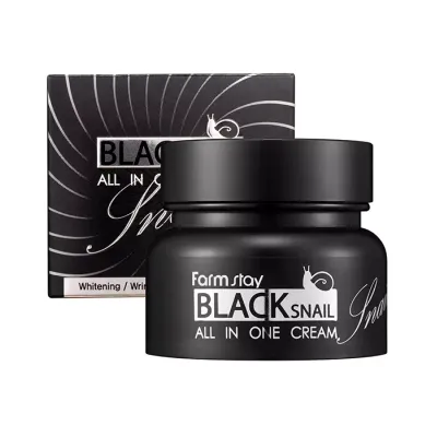 FARMSTAY BLACK SNAIL CREAM REGENERUJĄCY KREM DO TWARZY ZE ŚLUZEM ŚLIMAKA 100ML