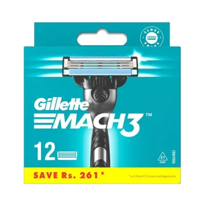 GILLETTE MACH3 WKŁADY DO MASZYNKI 12 SZTUK