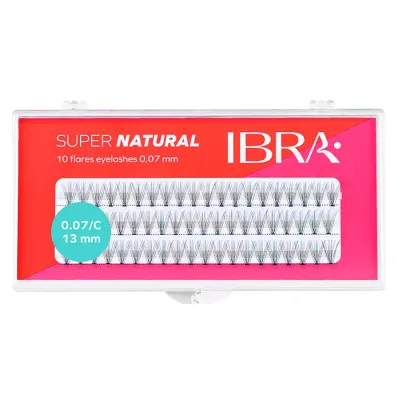 IBRA SZTUCZNE RZĘSY NATURALS KĘPKI C0,07 13MM