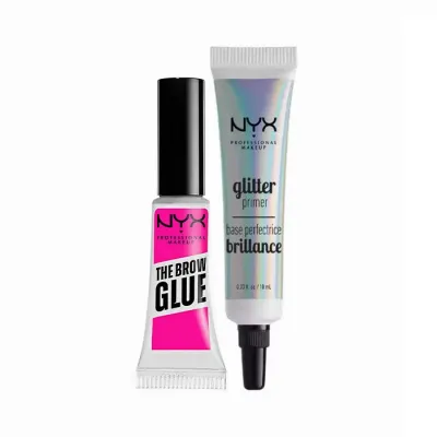 NYX PROFESSIONAL ŻEL DO STYLIZACJI BRWI THE BROW GLUE + KLEJ DO BROKATU GLITTER PRIMER