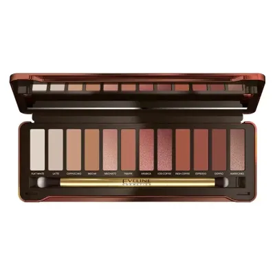 EVELINE EYESHADOW PALETTE PALETA CIENI CHARMING MOCHA 12G