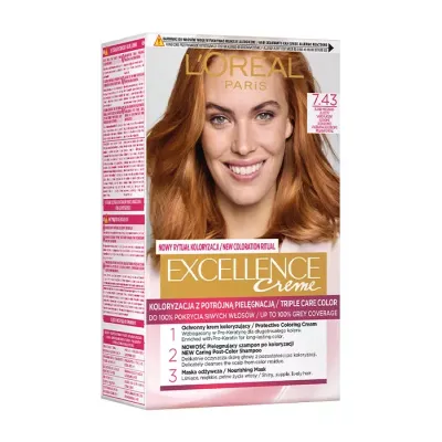 LOREAL EXCELLENCE CREME 7.43 BLOND MIEDZIANO-ZŁOTY