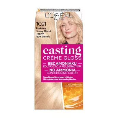 LOREAL CASTING CREME GLOSS FARBA DO WŁOSÓW 1021 PERŁOWY BLOND