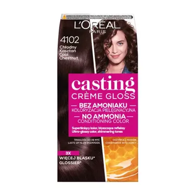 LOREAL CASTING CREME GLOSS FARBA DO WŁOSÓW 4102 CHŁODNY KASZTAN