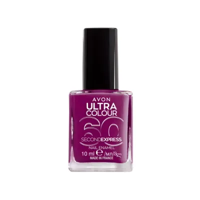 AVON ULTRA COLOUR 60 SECOND EXPRESS SZYBKOSCHNĄCY LAKIER DO PAZNOKCI GRAPE ESCAPE 10ML