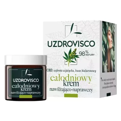 UZDROVISCO CBD CAŁODNIOWY KREM NAWILŻAJĄCO-NAPRAWCZY DO TWARZY 50ML