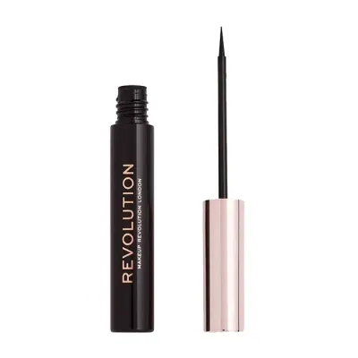 MAKEUP REVOLUTION SUPER FLICK EYELINER PŁYNNY LINER Z APLIKATOREM BLACK 4,5ML