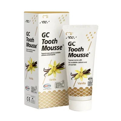 GC TOOTH MOUSSE SZKLIWO W PŁYNIE PASTA BEZ FLUORU WANILIA 35ML