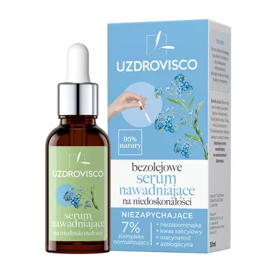 UZDROVISCO BEZOLEJOWE SERUM NAWADNIAJĄCE NA NIEDOSKONAŁOŚCI NIEZAPYCHAJĄCE 30ML