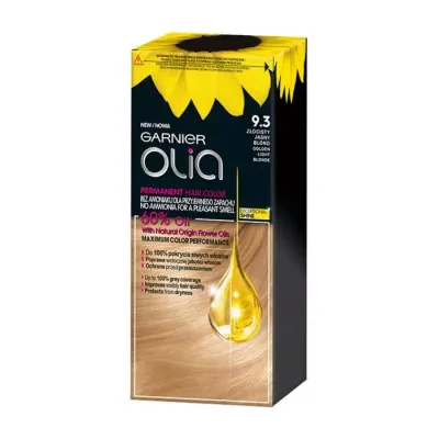 GARNIER OLIA TRWAŁA FARBA DO WŁOSÓW BEZ AMONIAKU 9.3 ZŁOCISTY JASNY BLOND