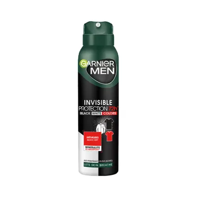 GARNIER MEN INVISIBLE PROTECTION 72H ANTYPERSPIRANT W SPRAYU DLA MĘŻCZYZN 150ML