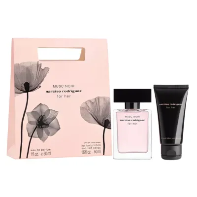 NARCISO RODRIGUEZ FOR HER MUSC NOIR WODA PERFUMOWANA SPRAY 30ML + BALSAM DO CIAŁA 50ML