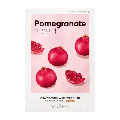 MISSHA AIRY FIT SHEET MASK UJĘDRNIAJĄCA MASECZKA W PŁACHCIE GRANAT 19G