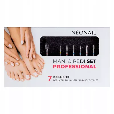 NEONAIL MANI & PEDI SET PROFESSIONAL ZESTAW FREZÓW 7 SZTUK