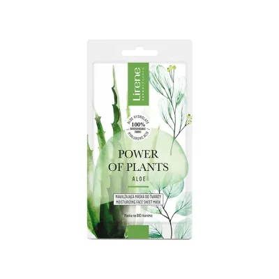 LIRENE POWER OF PLANTS ALOES NAWILŻAJĄCA MASKA DO TWARZY 17G