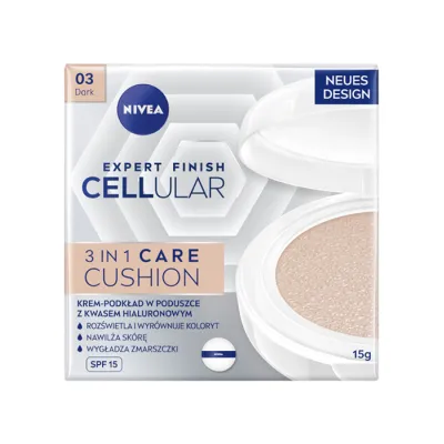 NIVEA HYALURON CELLULAR FILLER PODKŁAD W KOMPAKCIE SPF15 03 DUNKEL 15G