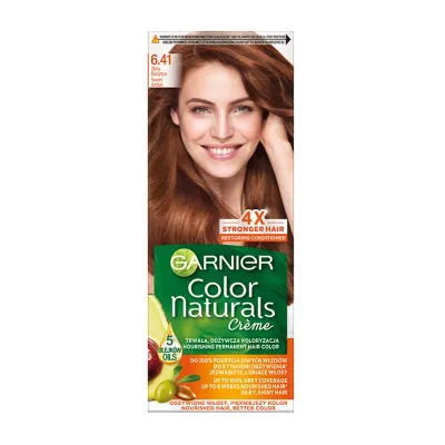 GARNIER COLOR NATURALS TRWAŁA FARBA DO WŁOSÓW 6.41 ZŁOTY BURSZTYN