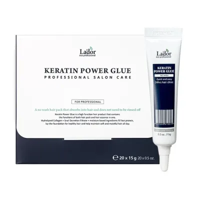 LA'DOR KERATIN POWER GLUE ODŻYWKA DO WŁOSÓW BEZ SPŁUKIWANIA AMPUŁKA 20x15G