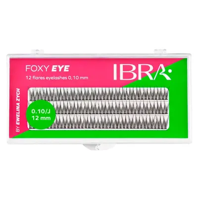 IBRA FOXY EYE SZTUCZNE RZĘSY KĘPKI CZARNE 12MM