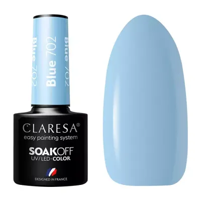 CLARESA SOAK OFF LAKIER HYBRYDOWY BLUE 702 5ML