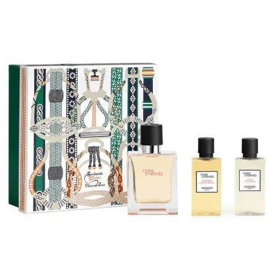 HERMES TERRE D'HERMES WODA TOALETOWA 50ML + ŻEL POD PRYSZNIC 40ML + BALSAM PO GOLENIU 40ML