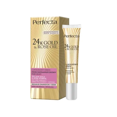 PERFECTA GOLD&ROSE LUKSUSOWY KREM PRZECIWZMARSZCZKOWY POD OCZY 15ML